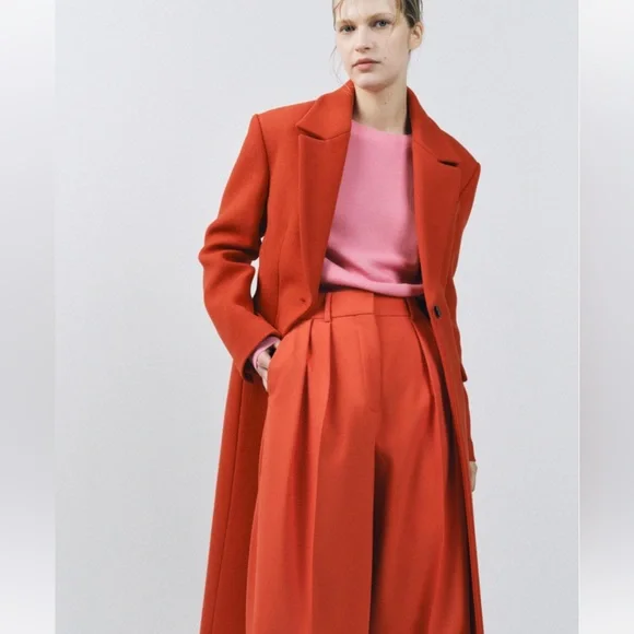 NWOT. Zara wool blend sweater. Round neck, ribbed sleeves. Sits at waist. Pink - Picture 3 of 13